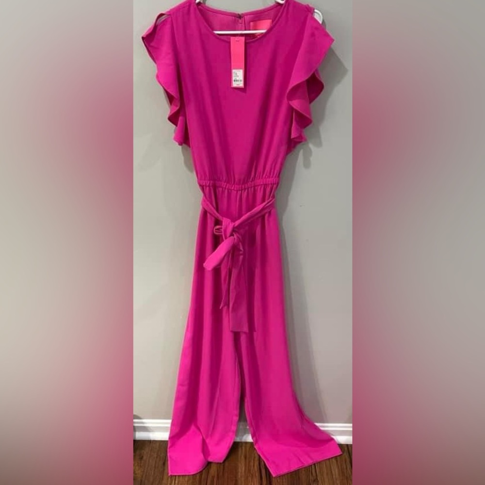 Lilly Pulitzer Anya Jumpsuit Bougainvillea Pink Size 6
NWT